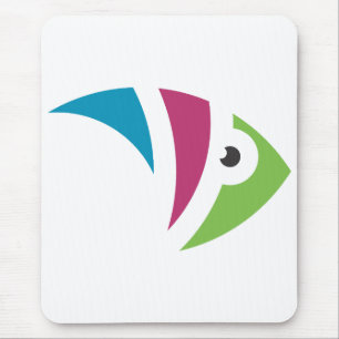colourful aquarium fish illustration design mouse pad
