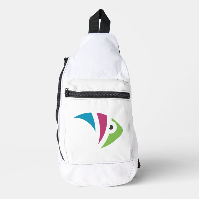 colourful aquarium fish illustration design sling bag (Front)