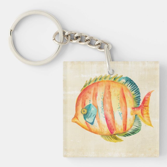 Colourful Aquarium Fish Key Ring (Front)