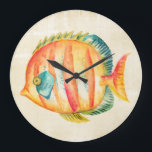 Colourful Aquarium Fish Large Clock<br><div class="desc">Colourful Aquarium Fish  Artist: Chariklia Zarris</div>