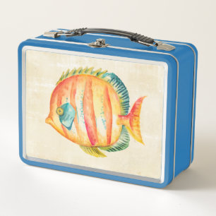 Colourful Aquarium Fish Metal Lunch Box