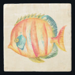 Colourful Aquarium Fish Stone Coaster<br><div class="desc">Colourful Aquarium Fish  Artist: Chariklia Zarris</div>