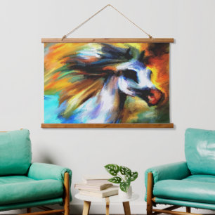 Colourful Arabian Horse  Hanging Tapestry