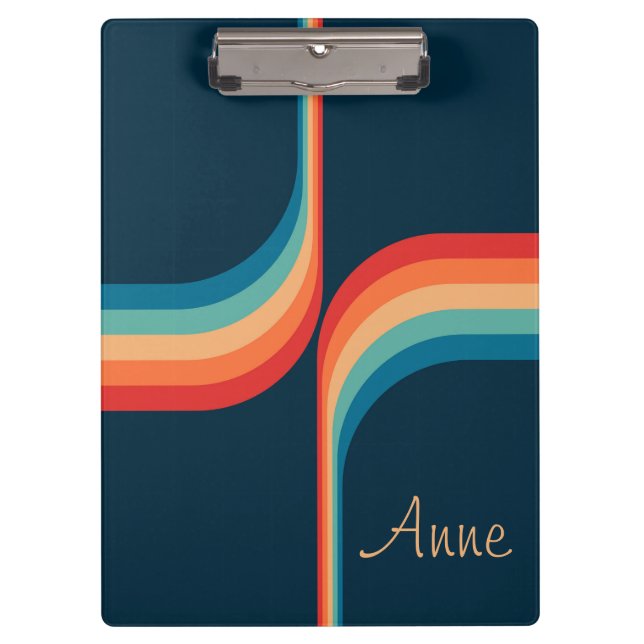 Colourful arches in retro style  clipboard (Front)