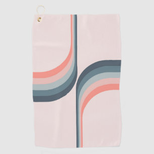 Colourful arches in retro style golf towel