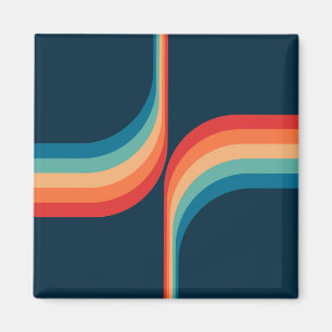 Colourful arches in retro style magnet