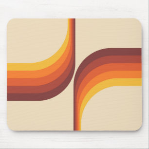 Colourful arches in retro style mouse pad