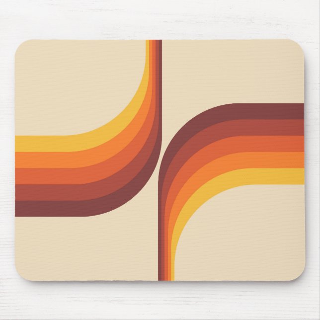 Colourful arches in retro style mouse pad (Front)
