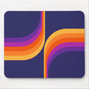 Colourful arches in retro style mouse pad