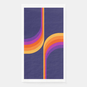 Colourful arches in retro style napkin