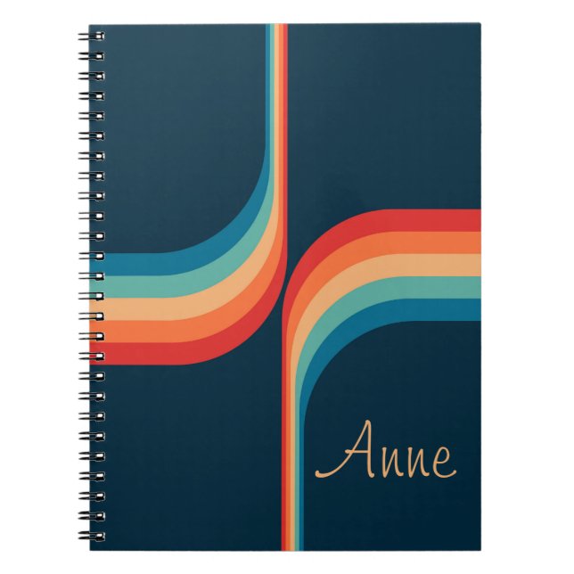 Colourful arches in retro style notebook (Front)