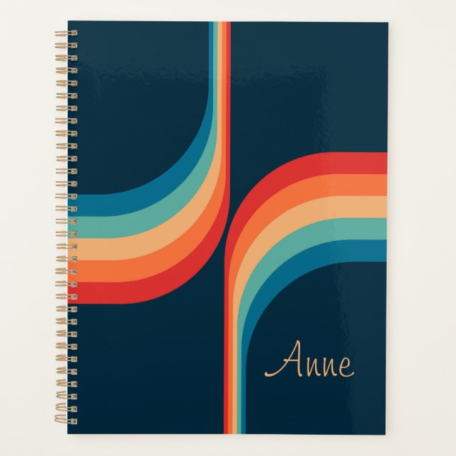 Colourful arches in retro style  planner (Front)