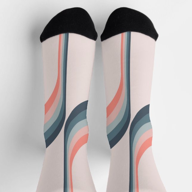 Colourful arches in retro style socks (Top)