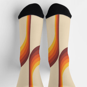 Colourful arches in retro style socks