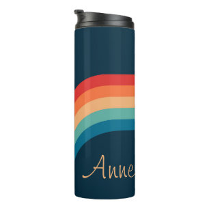Colourful arches in retro style thermal tumbler