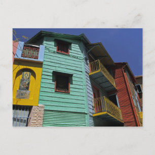 Colourful architecture of La Boca neighbourhood Postcard