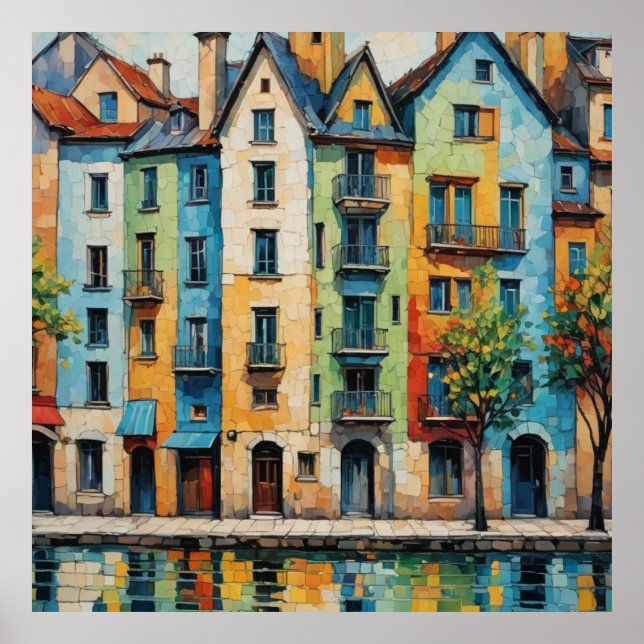 Colourful arcitecture1 poster (Front)