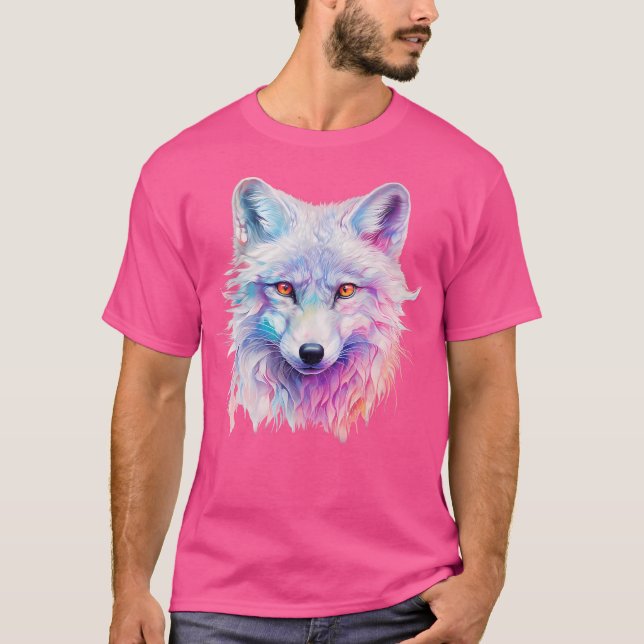 Colourful Arctic Fox T-Shirt (Front)