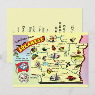 Colourful Arkansas Map Moving Announcement