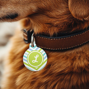 Colourful Arrow Chevron Monogram Pet Tag