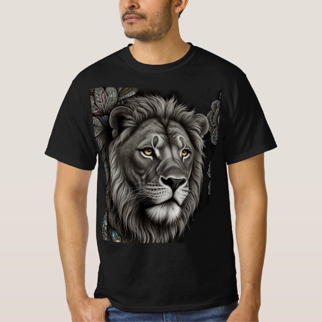 Colourful Art – Boho Spiritual Flower Pattern Desi T-Shirt (Front)