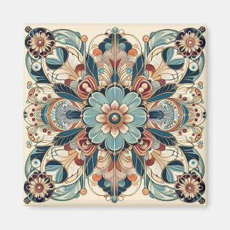 Colourful Art Deco Design Magnet