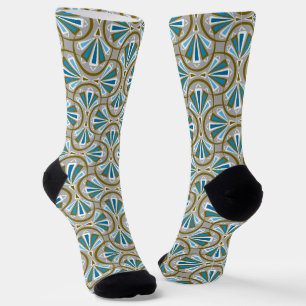 Colourful art deco pattern. socks