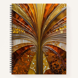 Colourful Art Deco Spiral Notebook