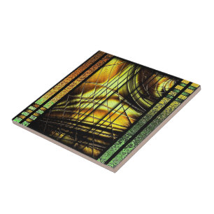 Colourful art Deco style design Tile