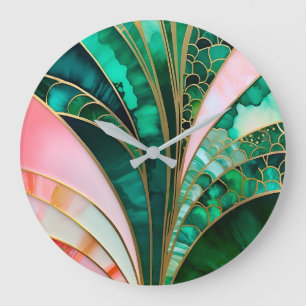 Colourful Art Deco Wall Clock