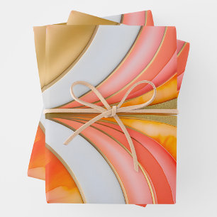 Colourful Art Deco Wrapping Paper Sheets