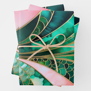 Colourful Art Deco Wrapping Paper Sheets