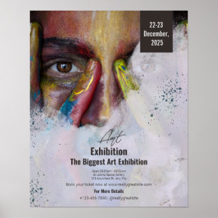 Colourful Art Exhibition Flyer Portrait, Art Poster