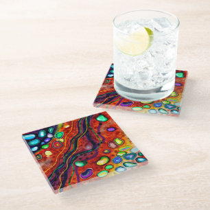 Colourful Art Glass Coaster