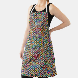 Colourful Art Nouveau Floral Apron
