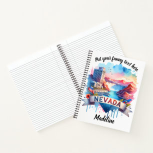 Colourful art of Nevada's landmarks Notebook