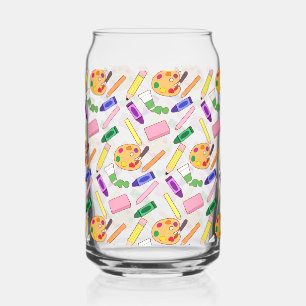Colourful Art Supplies Can Glass