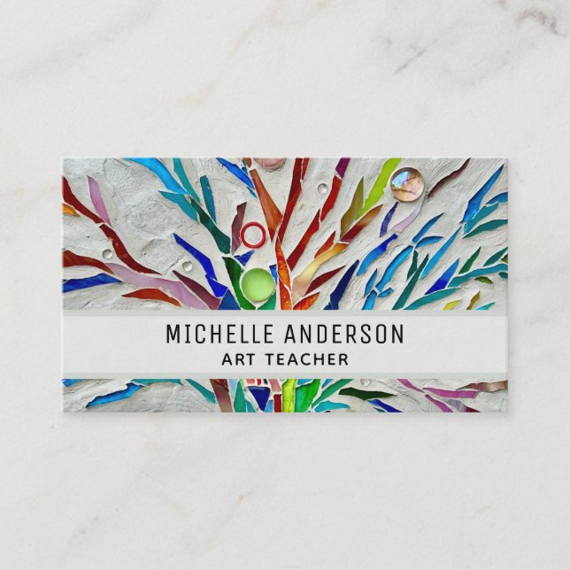 Colourful Art Teacher Business Card (Front)