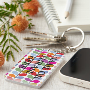 Colourful Artful Key Ring