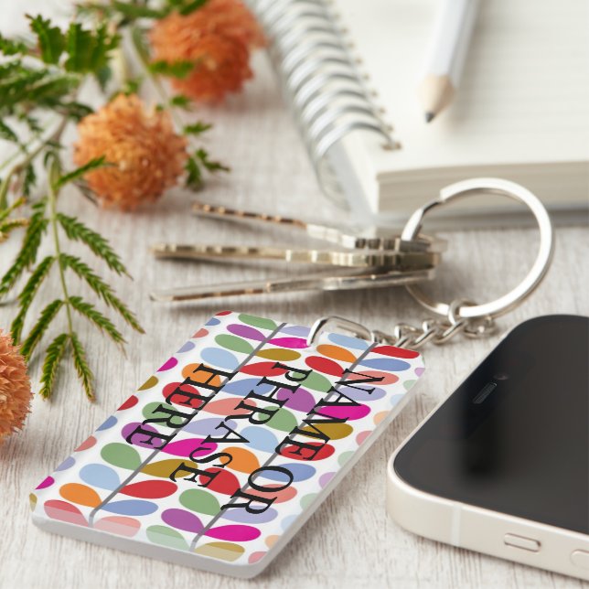Colourful Artful Key Ring (Front Right)