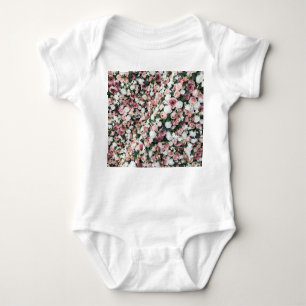 Colourful artificial flowers: vibrant background baby bodysuit