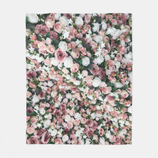 Colourful artificial flowers: vibrant background fleece blanket