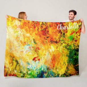 Colourful Artist Palette Fleece Blanket