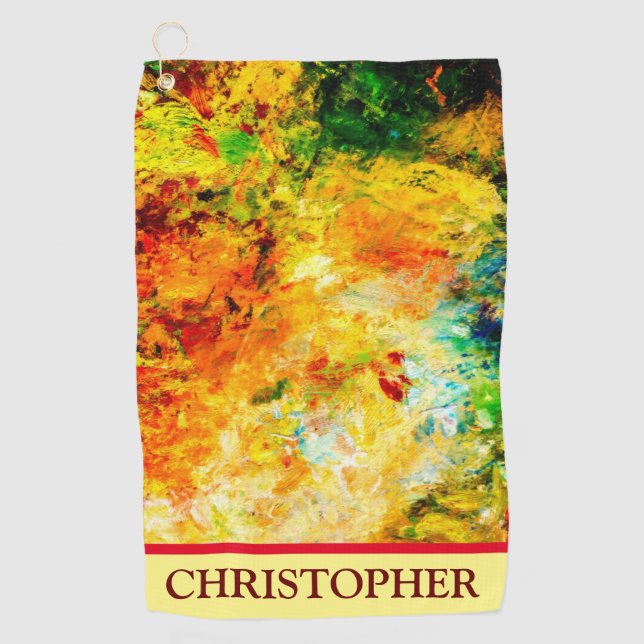 Colourful Artist Palette Golf Towel (Front)