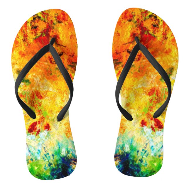 Colourful Artist Palette Jandals (Footbed)