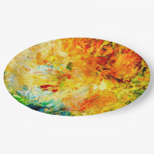 Colourful Artist Palette Paper Plate
