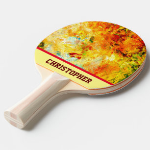 Colourful Artist Palette Ping Pong Paddle
