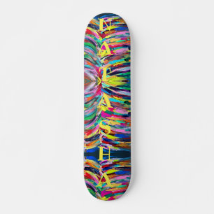 Colourful artist palette skateboard