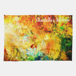 Colourful Artist Palette Tea Towel