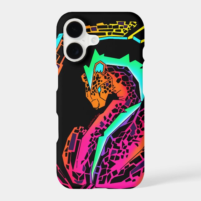 Colourful Artistic Cheetah iPhone Case (Back)
